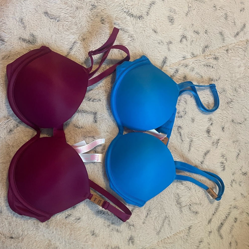 Pink push up bras